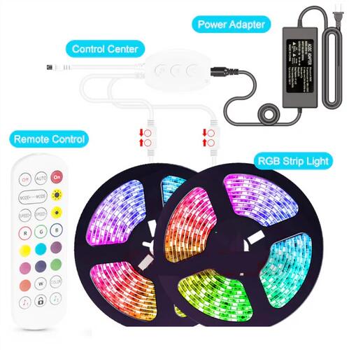 (image for) 32.8FT/10Mtr RGB LED Strips Light Kit, SMD5050 30LEDs/Mtr, Bluetooth Wireless, Smart APP controlled